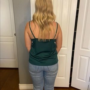 Forest green soft tank top